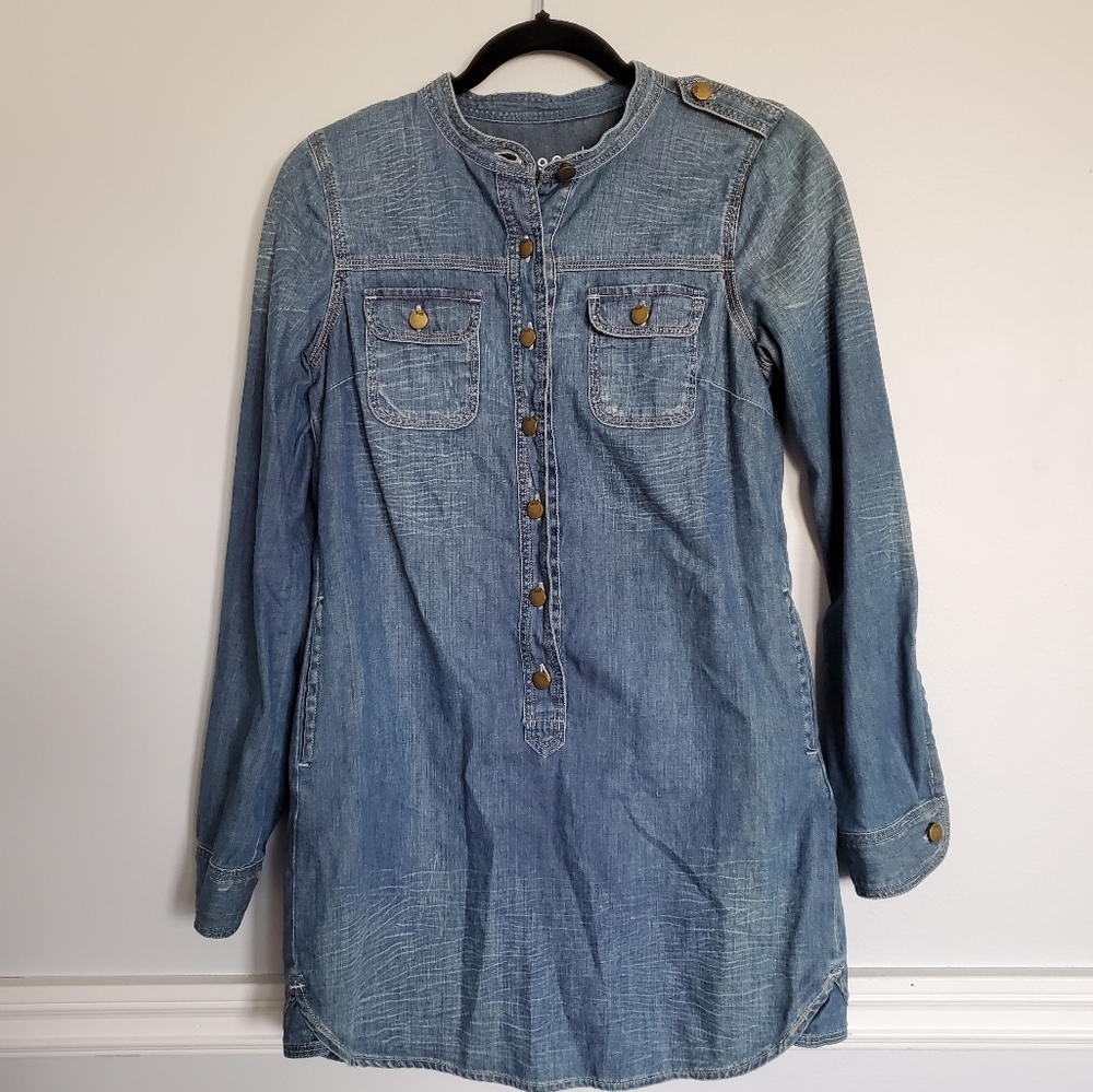 Gap 1969 Distressed Denim Pocket Dress